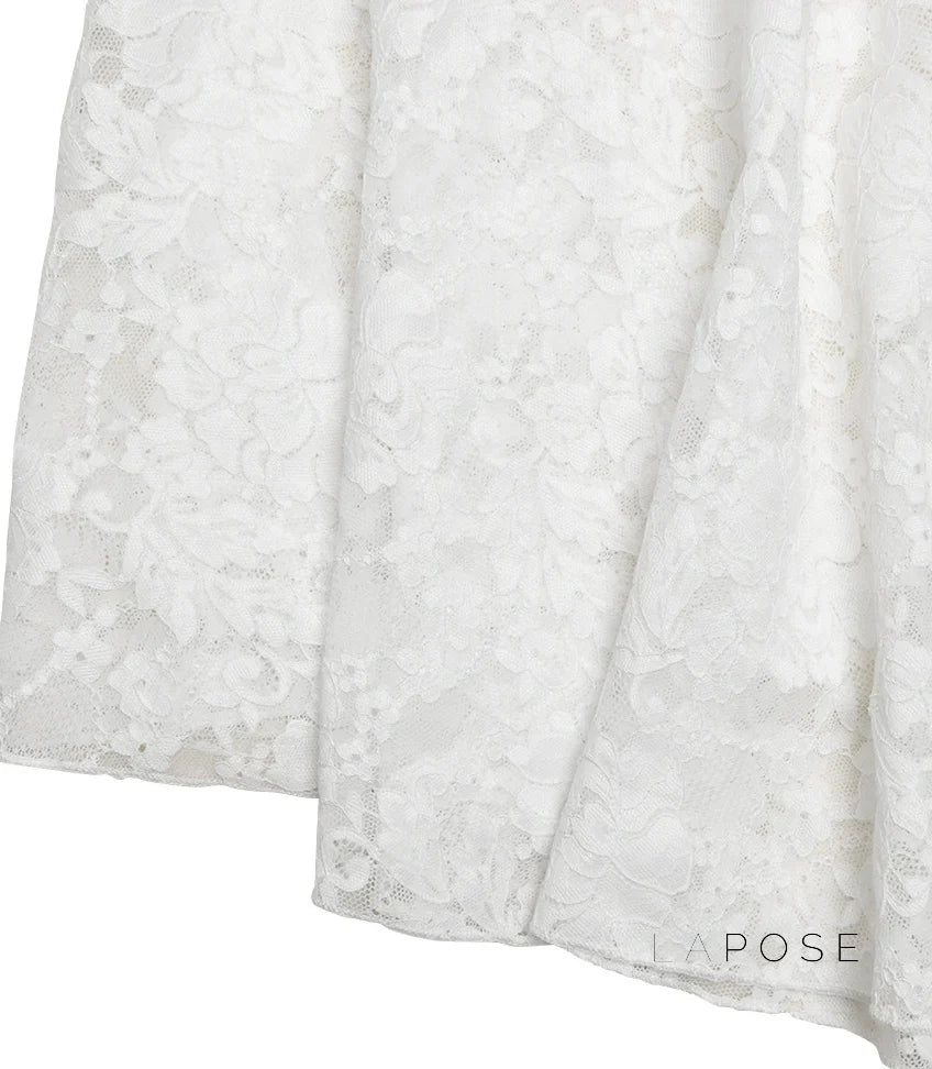 Kaliah Lace Ruched Asymmetric Dress