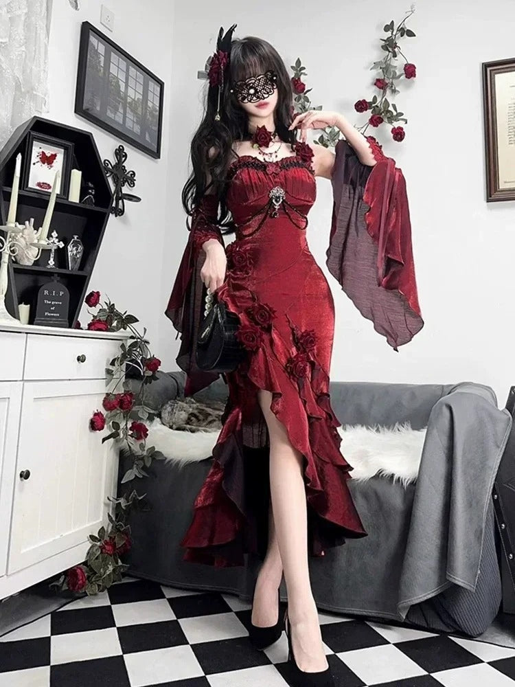 Lolita Fishtail Sleeve Midi Dress
