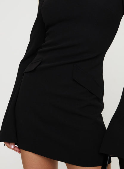 Carters Long Sleeve Mini Dress Black