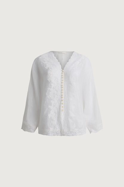 VINTAGE FLORAL LACE BLOUSE