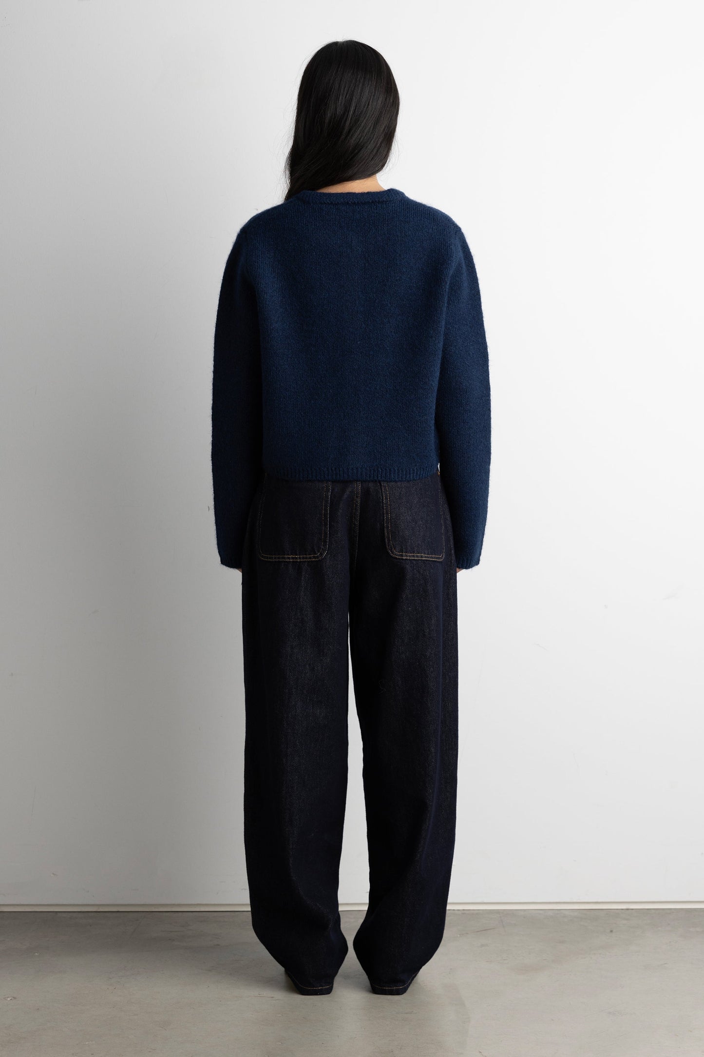 BOW BUTTON FRONT WOOL-BLEND CARDIGAN