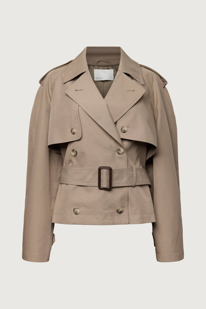 SHORT BELTED TRENCH COAT