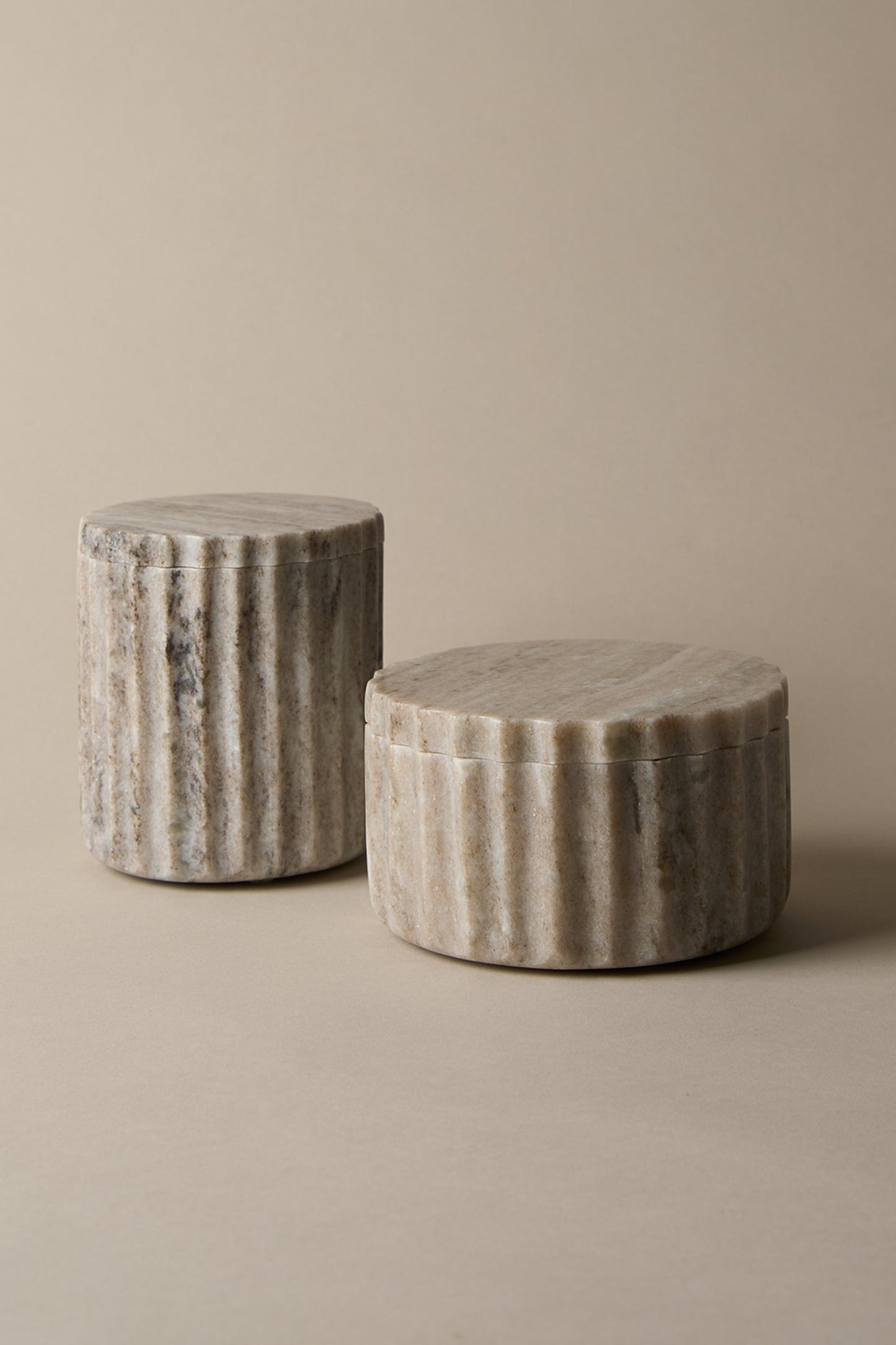 SHORT MARBLE CANISTER