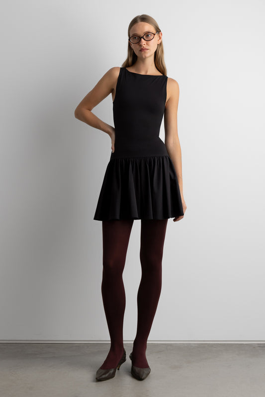 HIGH NECK MINI DRESS