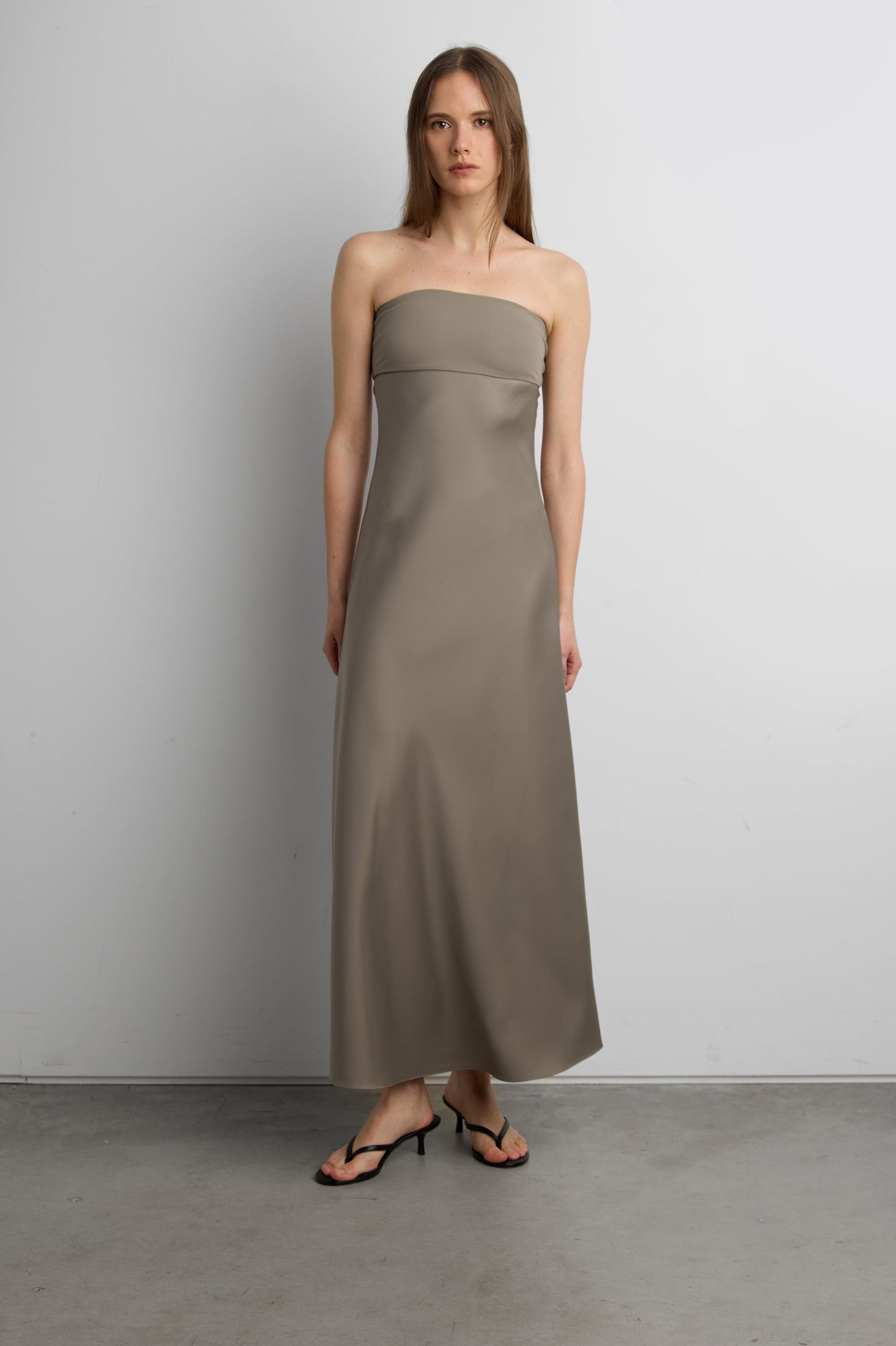 TUBE MAXI DRESS WITH SCARF