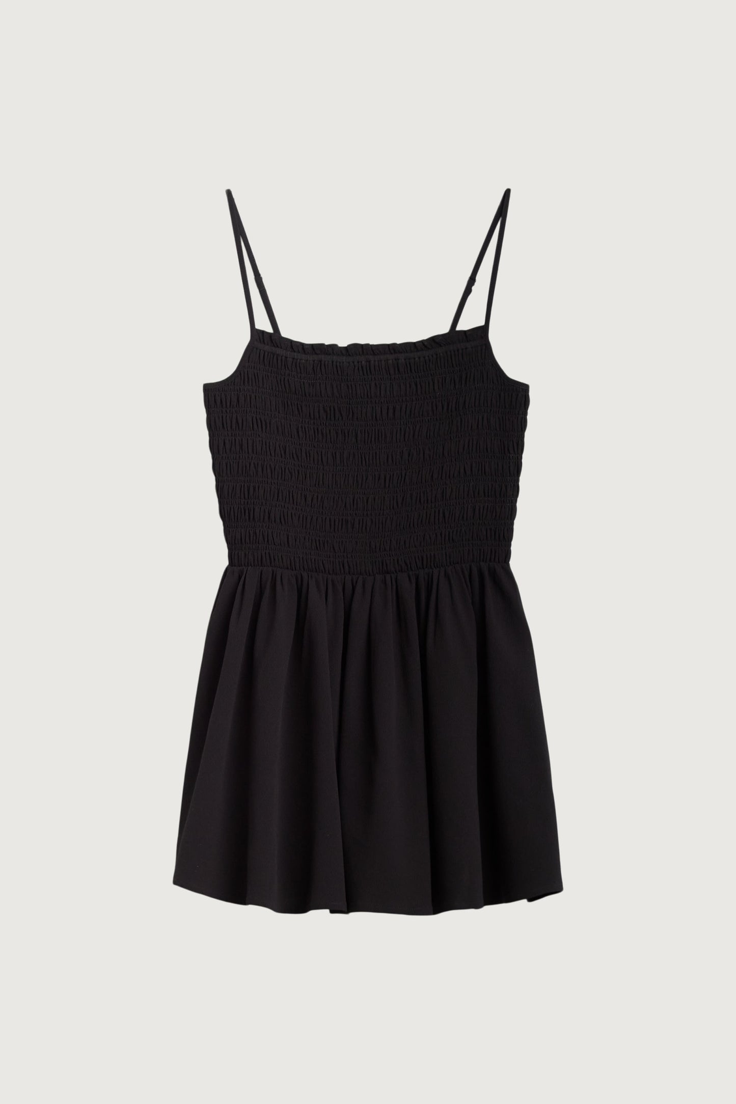 SMOCKED MINI DRESS