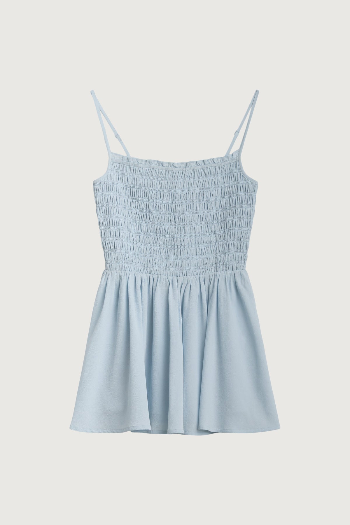 SMOCKED MINI DRESS