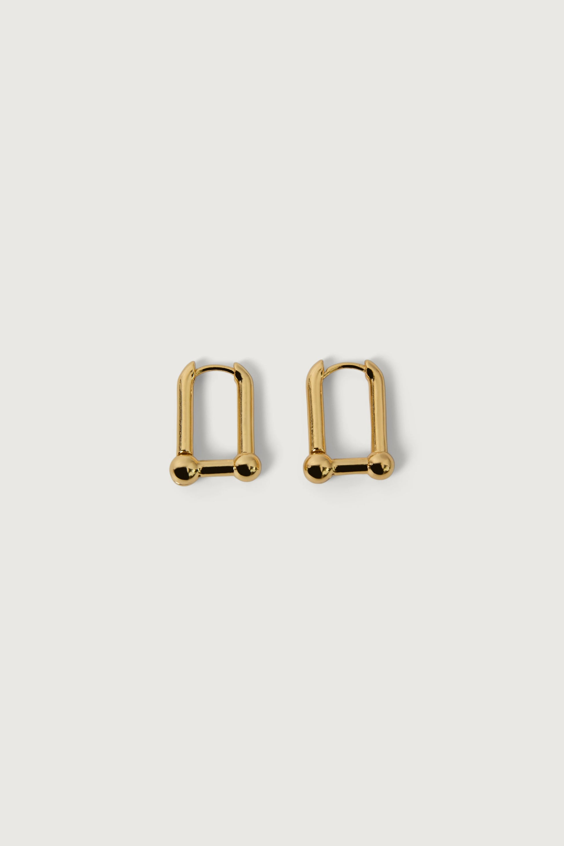 BALL LINK HOOP EARRINGS