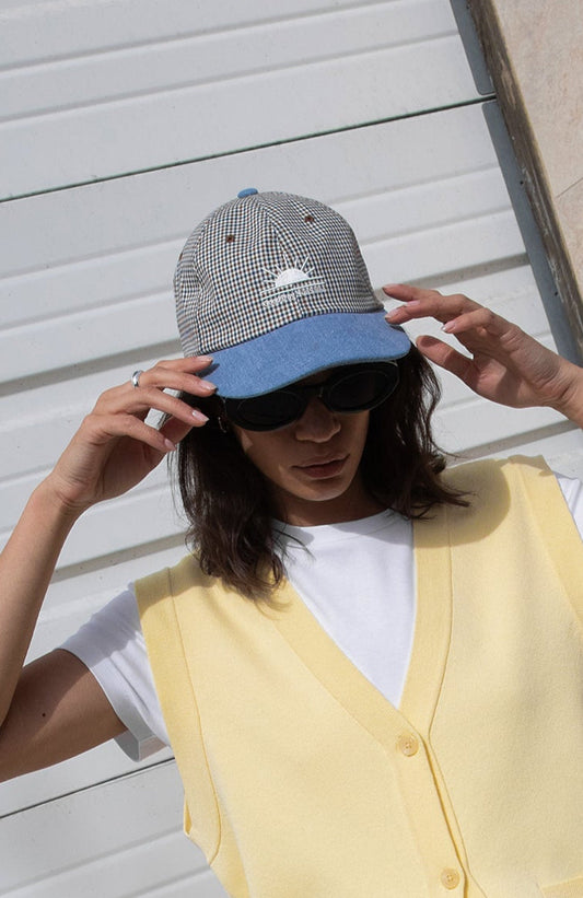 'GOOD DAY SUNSHINE' GINGHAM CAP
