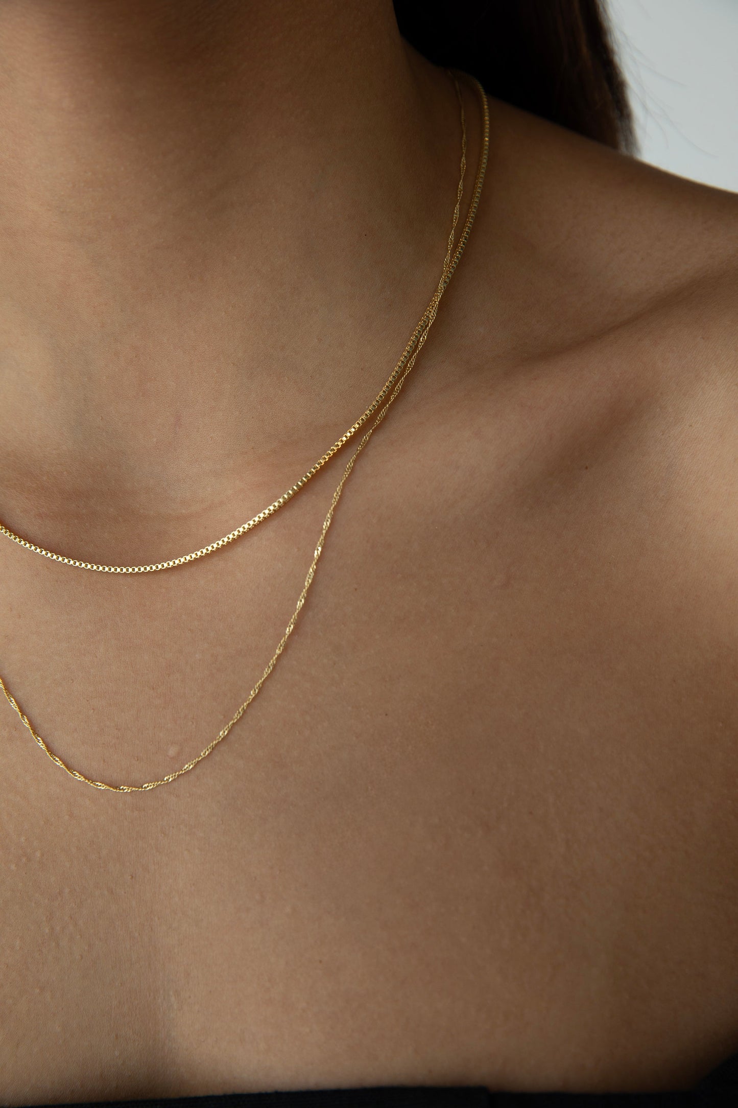 CUBE AND TWIST CHAIN NECKLACE