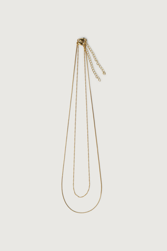 MINIMAL LAYERED CHAIN NECKLACE
