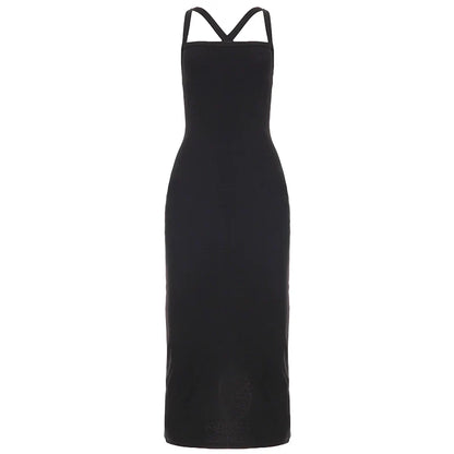 Abrianna Halter Backless Maxi Dress