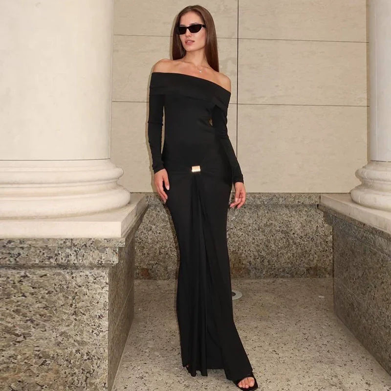 Swara Off-Shoulder Tie Waist Dress
