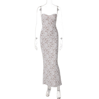 Ariadne Lace Backless Midi Dress