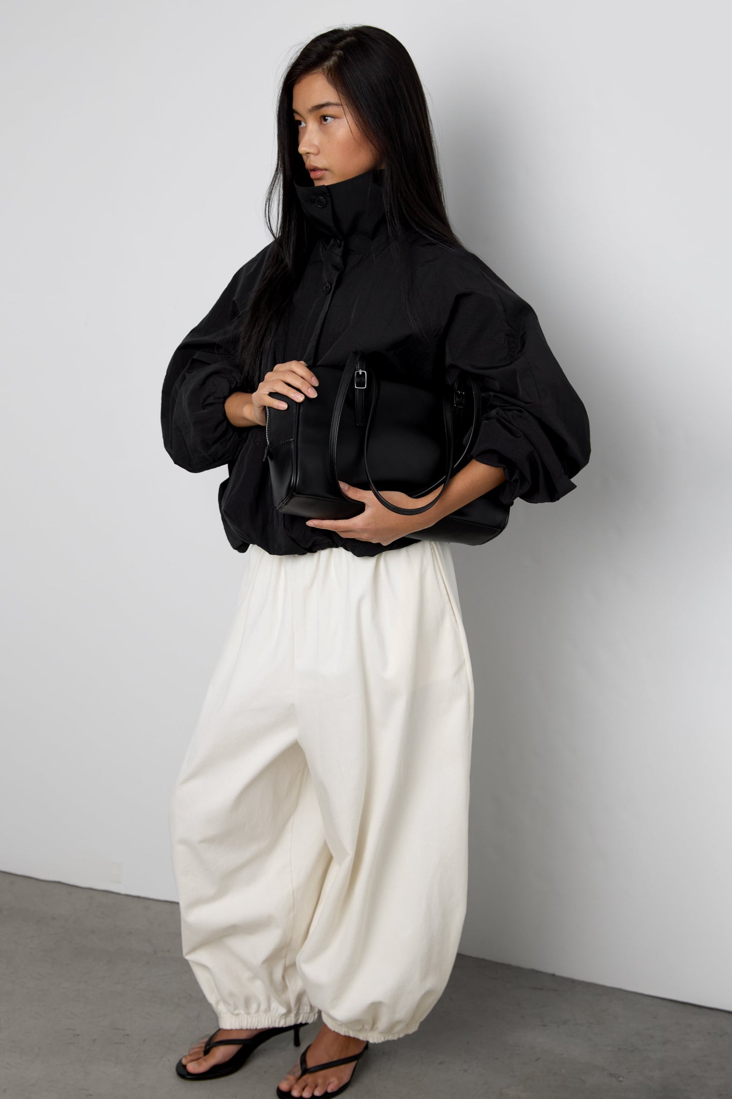 FUNNEL NECK NYLON JACKET