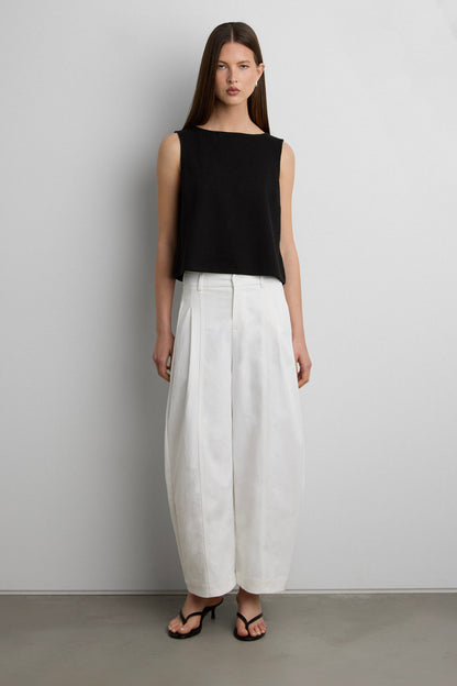 RELAXED PLEATED WIDE LEG PANT