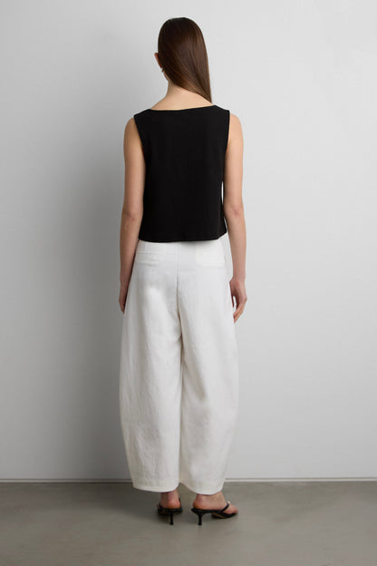 RELAXED PLEATED WIDE LEG PANT