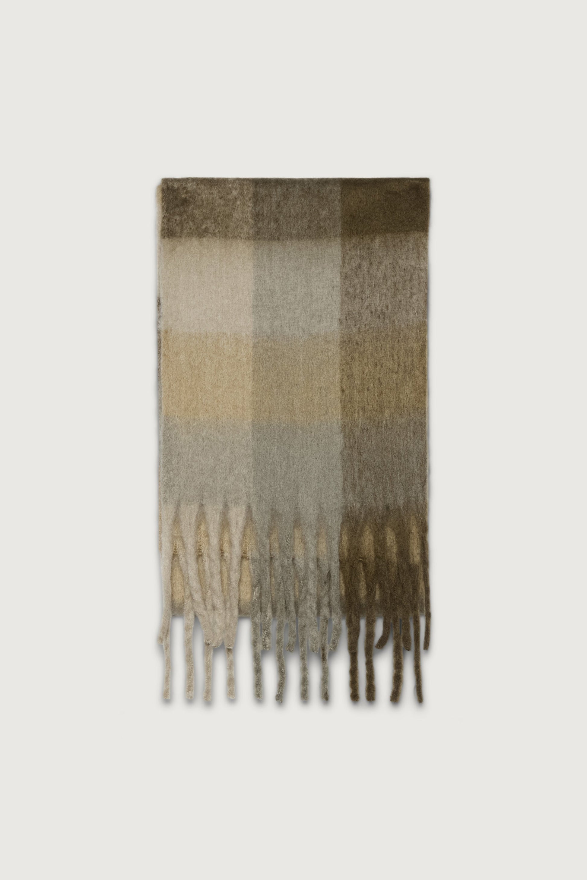 PATTERNED SCARF WITH TASSELS