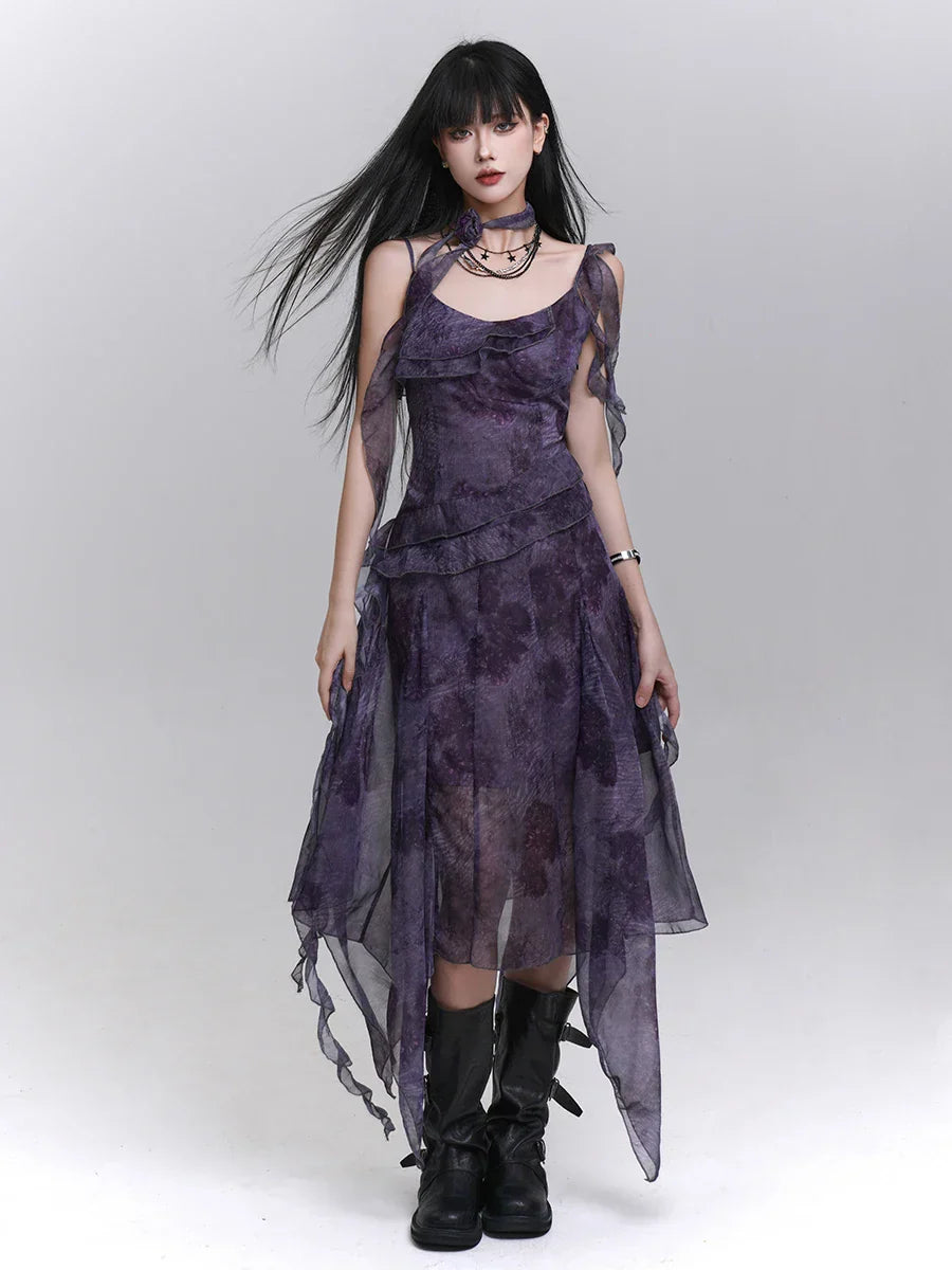 Slimming Soft Strap Midi Dress
