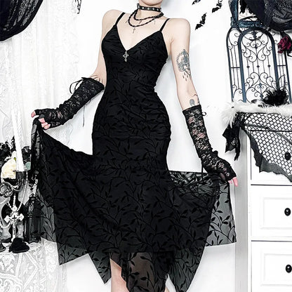 Vintage Bodycon Straps Midi Dress