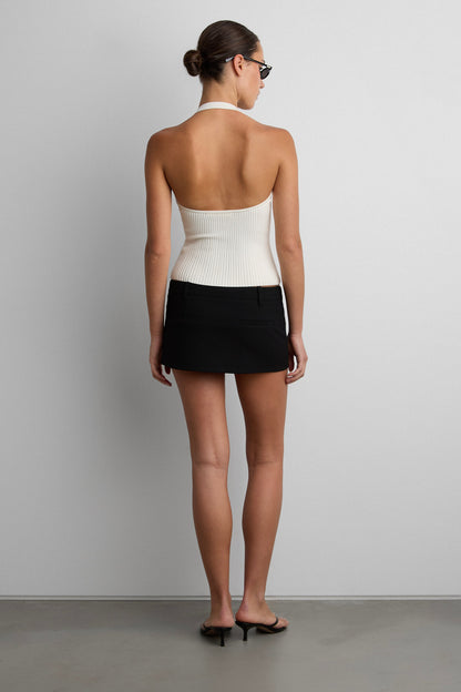 LOW-RISE MINI SUITING SKORT