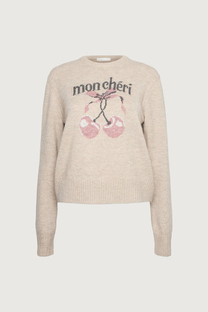 CHERRY INTARSIA SWEATER