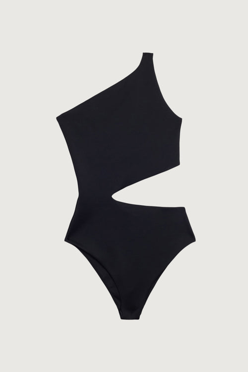 ONE SHOULDER ONE-PIECE SWIMSUIT WITH CUTOUT