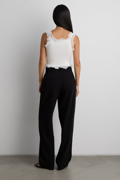 RUFFLED LACE TANK TOP