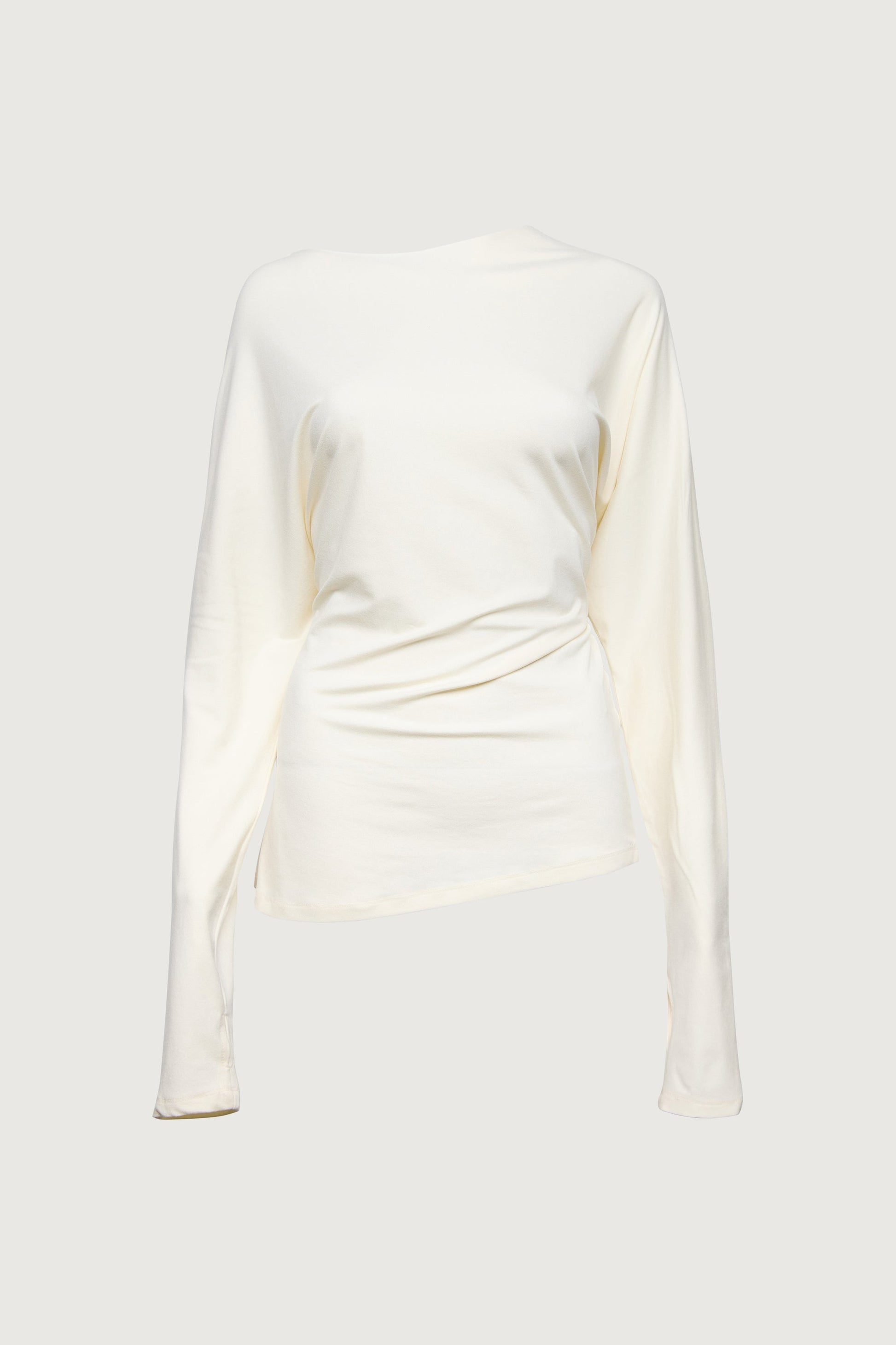 DRAPED SLOUCHY PULLOVER SHIRT