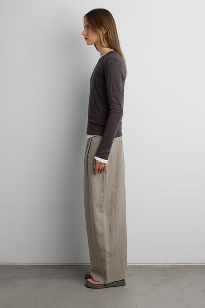 LONG SLEEVE CREW NECK TOP
