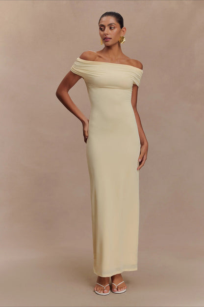 Bodycon Off Shoulder Backless Midi Dress
