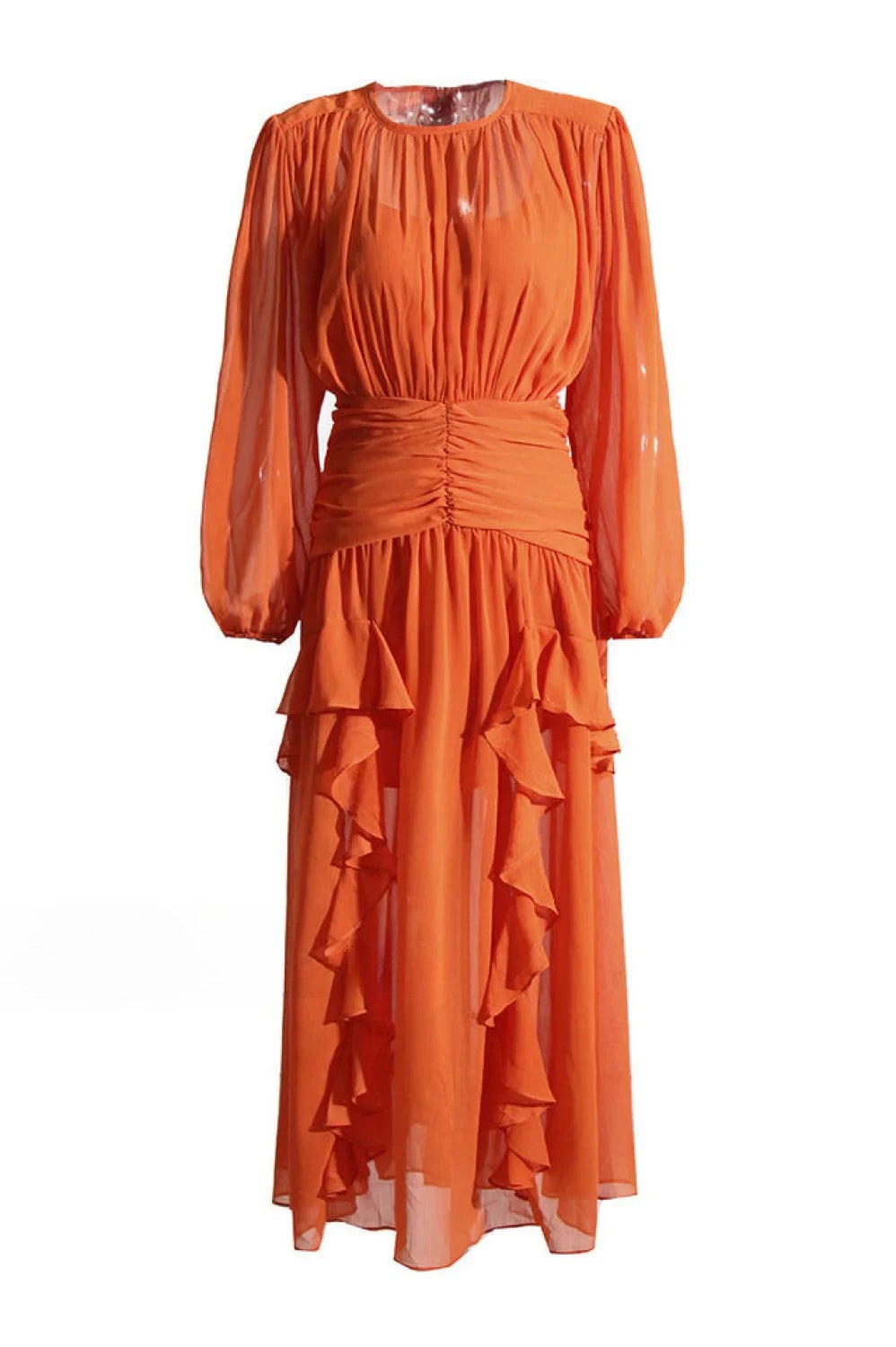 Leonie Ballon Stylish Sleeve Maxi Dress