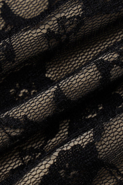 Lace Detail Bow Front Midi Dress