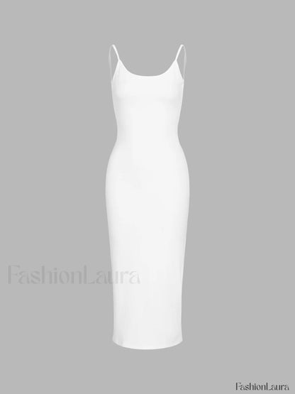 Classic Open Graceful Back Midi Dress