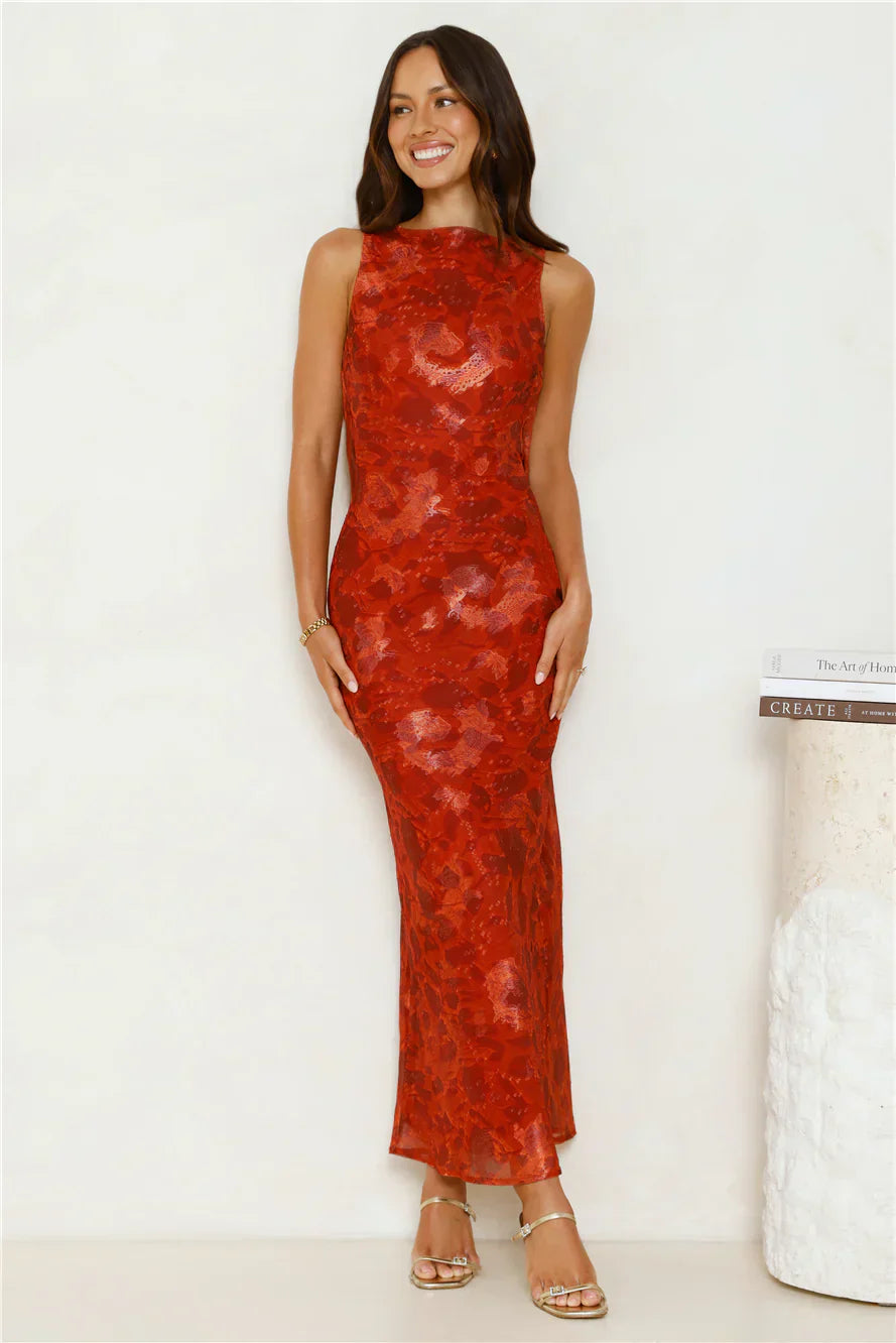 Amani Maxi Dress Rust