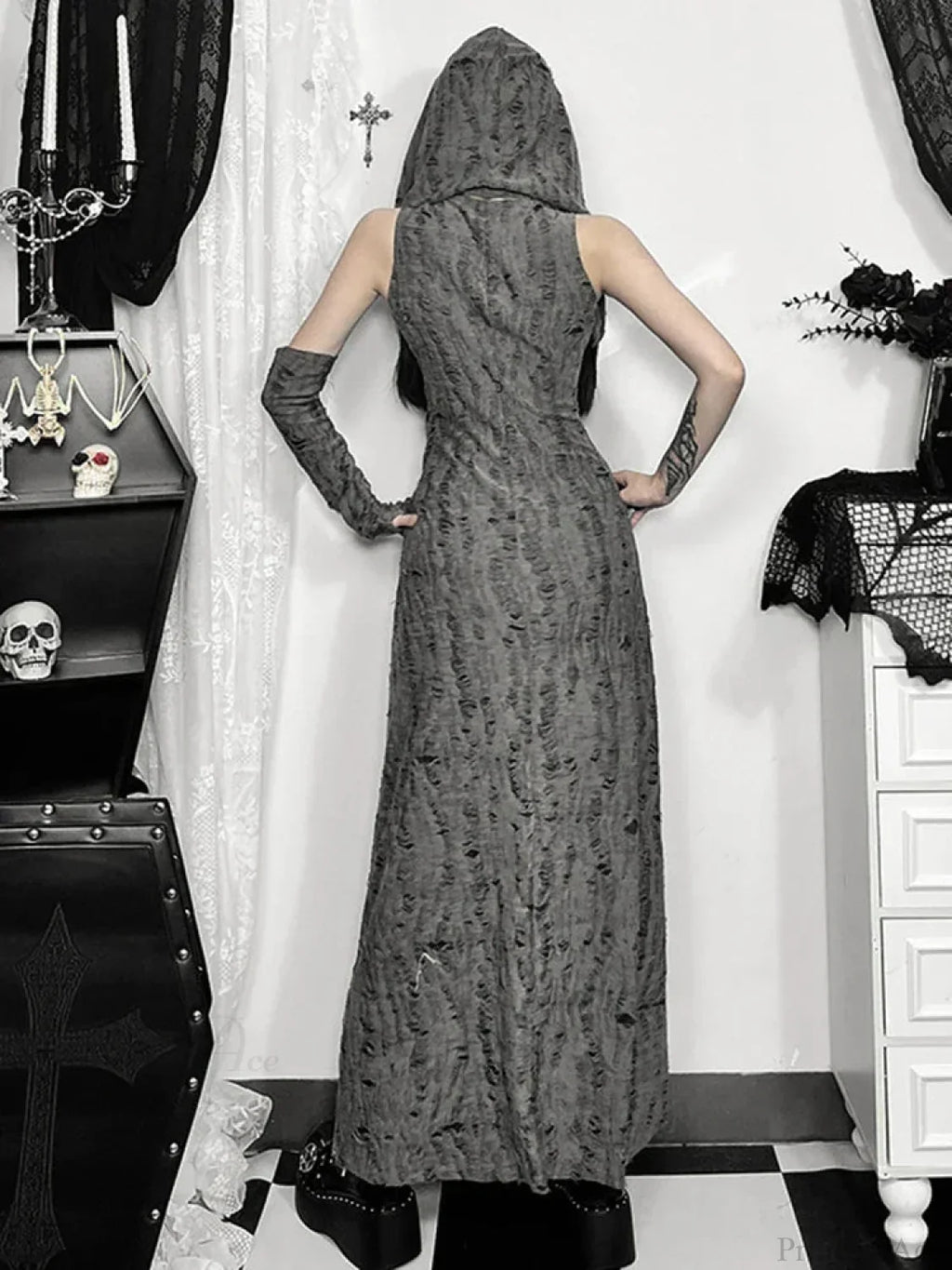 Digital Cloaked Trendy Maxi Dress
