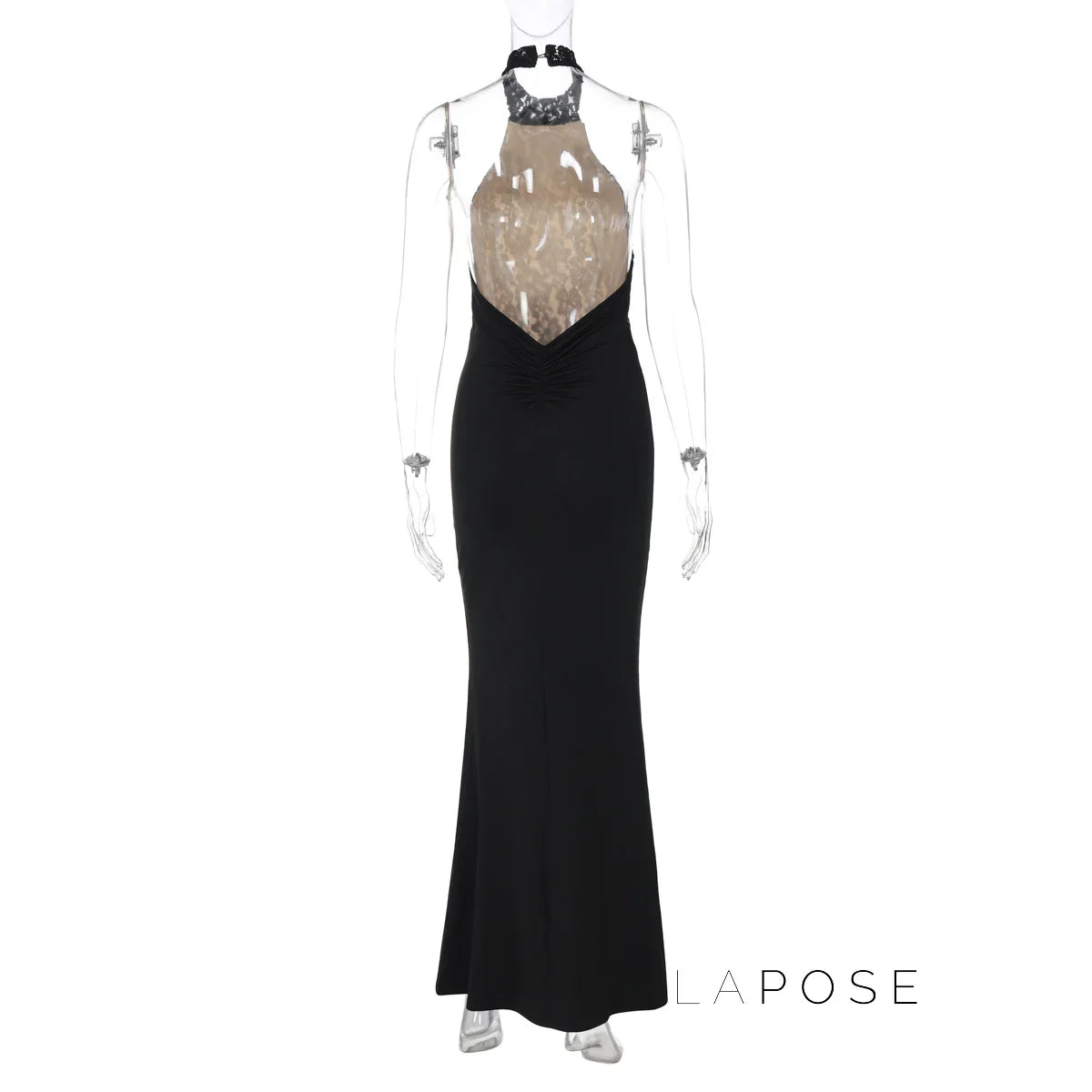 Addeline Halter Backless Maxi Dress