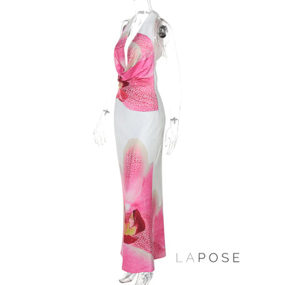 Amity Floral Halter Maxi Dress