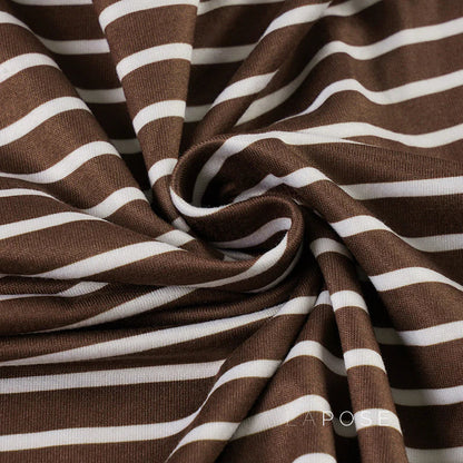 Bracha Striped Ruched One-Shoulder Dress