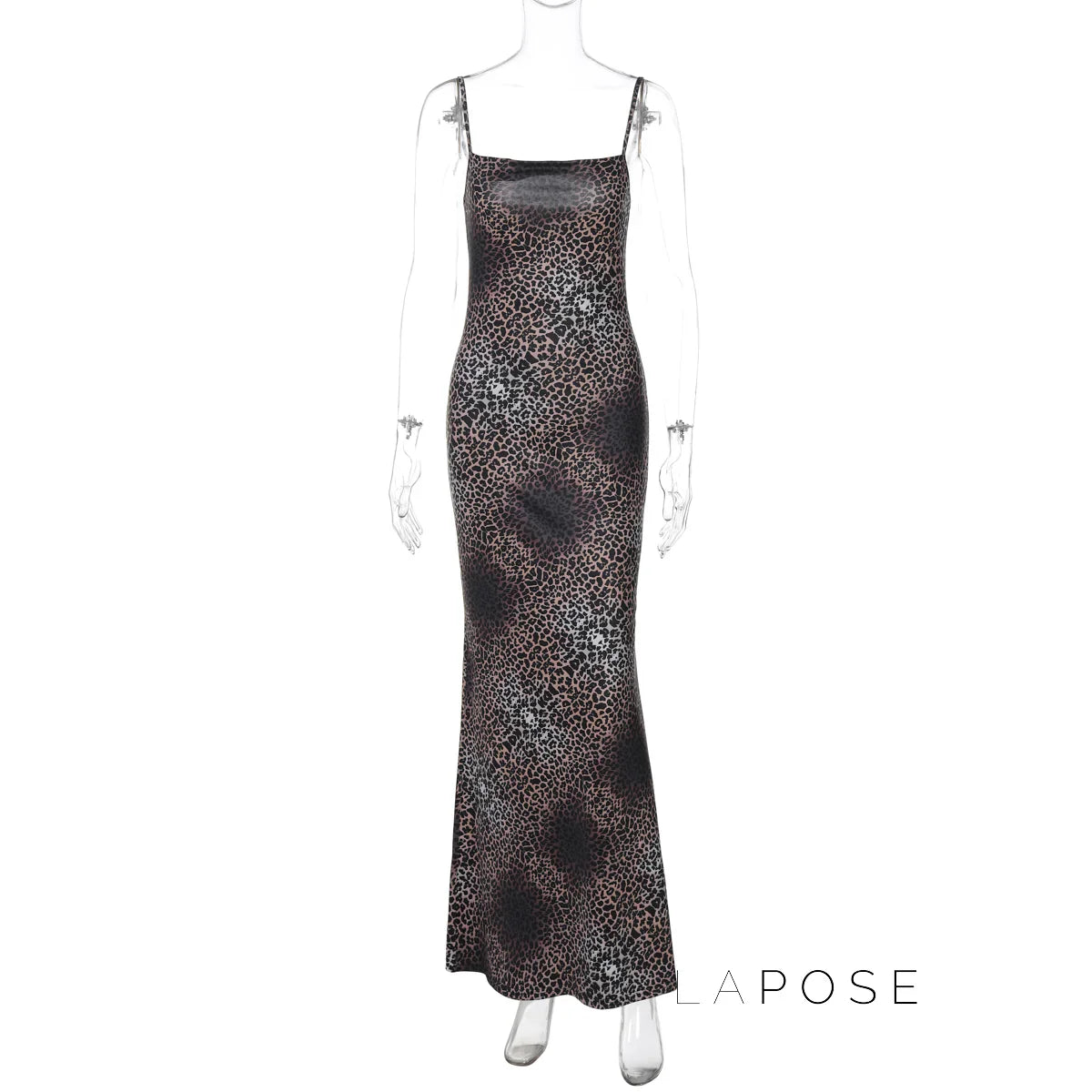 Damaris Strappy Leopard Maxi Dress