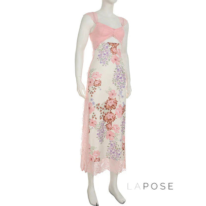 Darling Lace Slit Maxi Dress