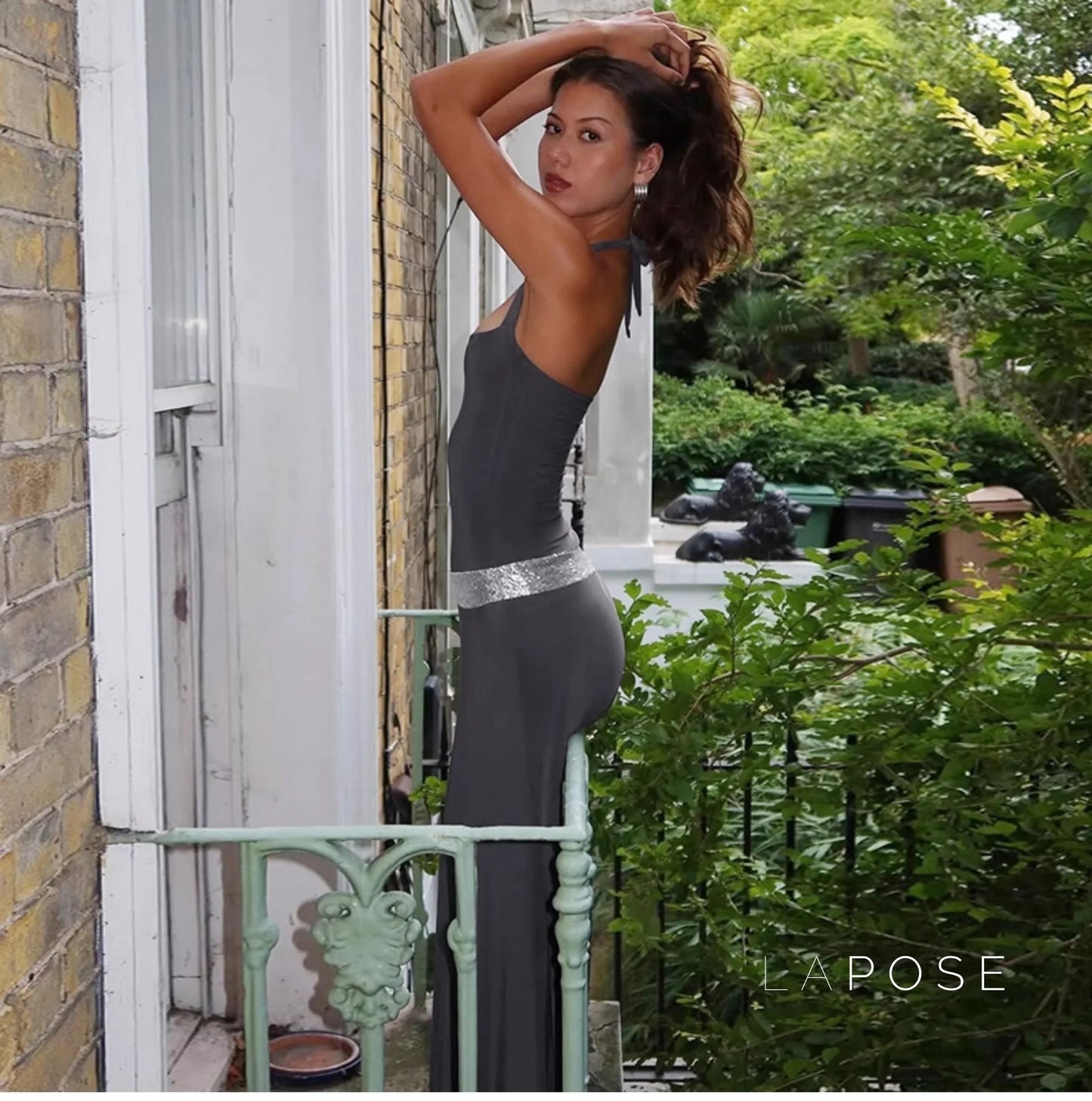 Eleanor Sequin Halter Maxi Dress