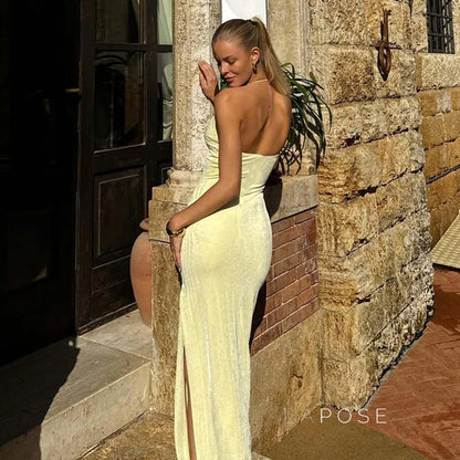 Goldie Halter Maxi Dress