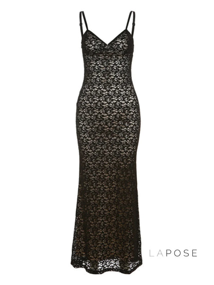 Iyonna Lace Trim Maxi Dress