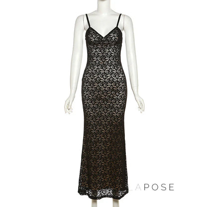 Iyonna Lace Trim Maxi Dress