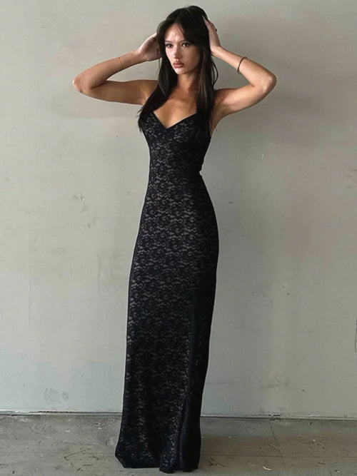 Iyonna Lace Trim Maxi Dress