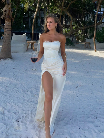 Joslynn Lace Corset Maxi Dress