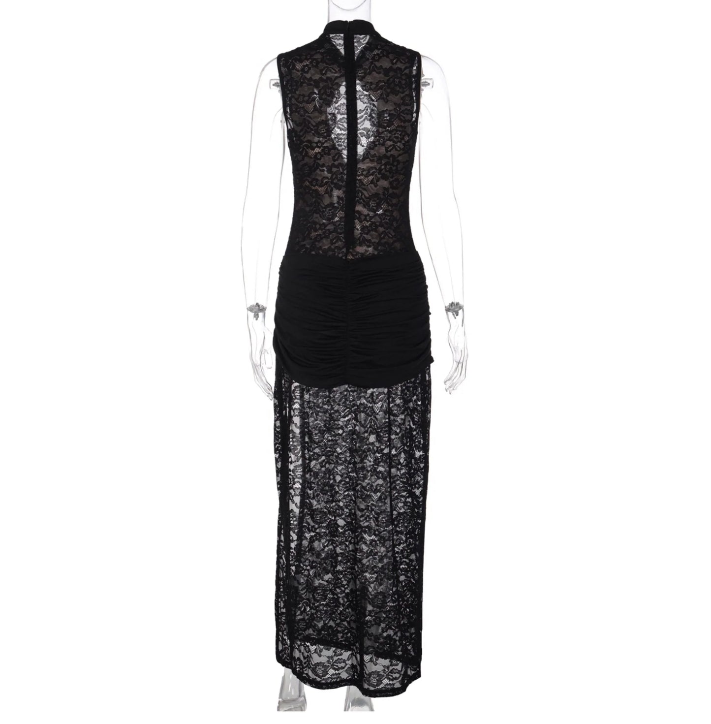Lace Slit Maxi Dress