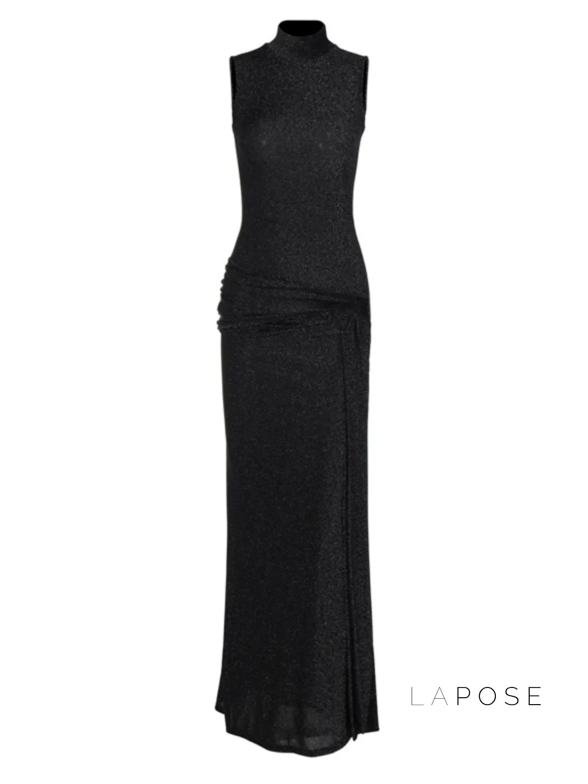 Niya Glitter High-Neck Maxi Dress