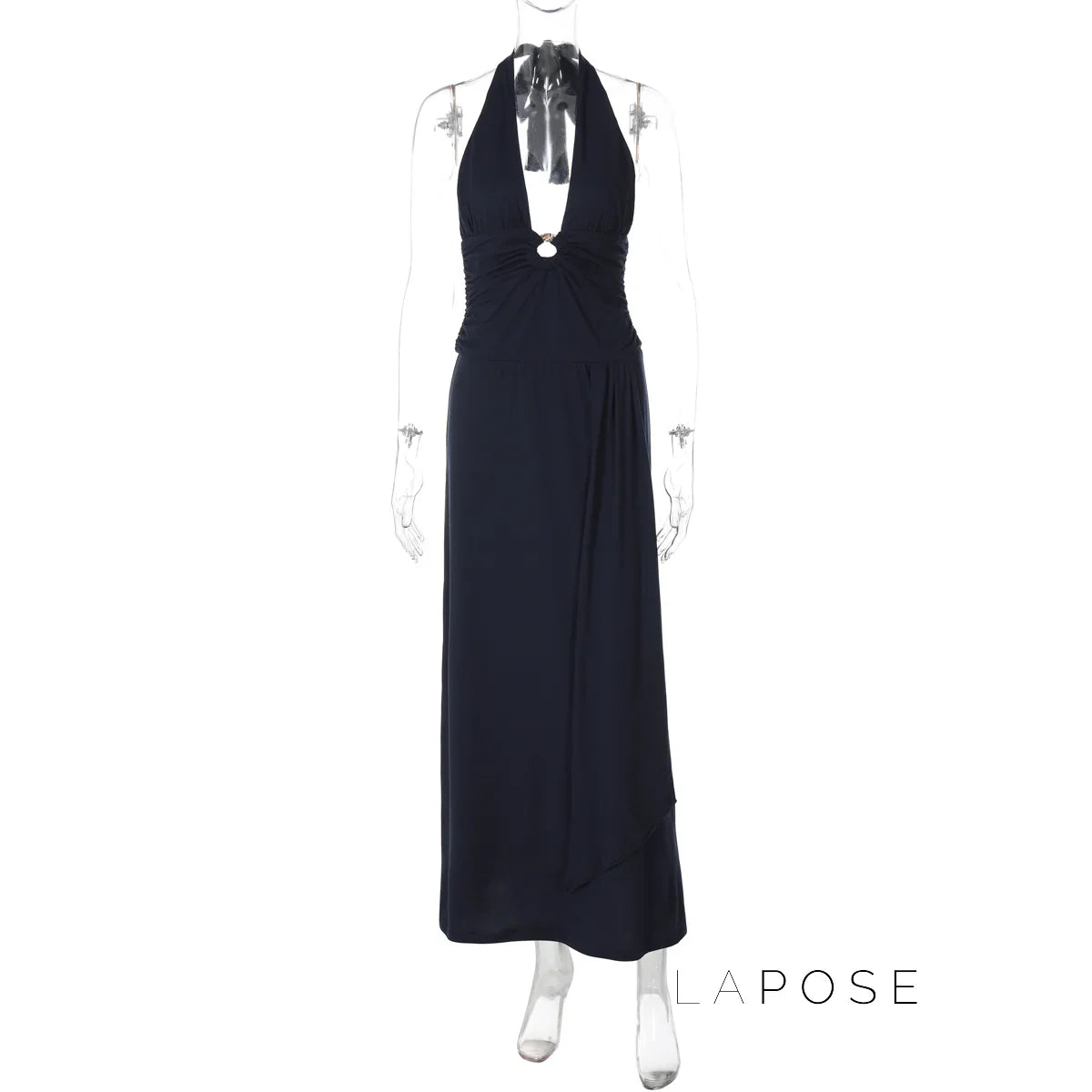 Raelee Halter Ruched Maxi Dress